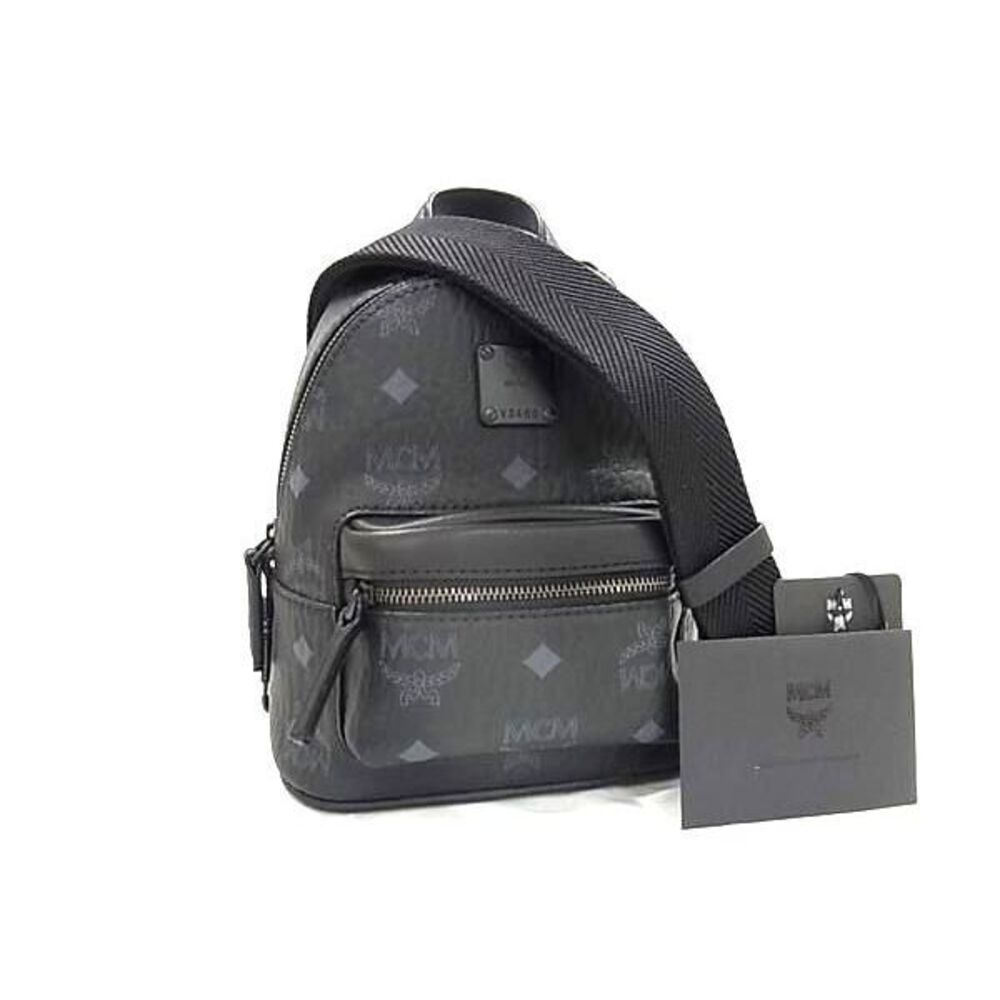MCM Monogram Visetos Leather Body Belt Bum Crossbody Bag Shoulder Crossbody